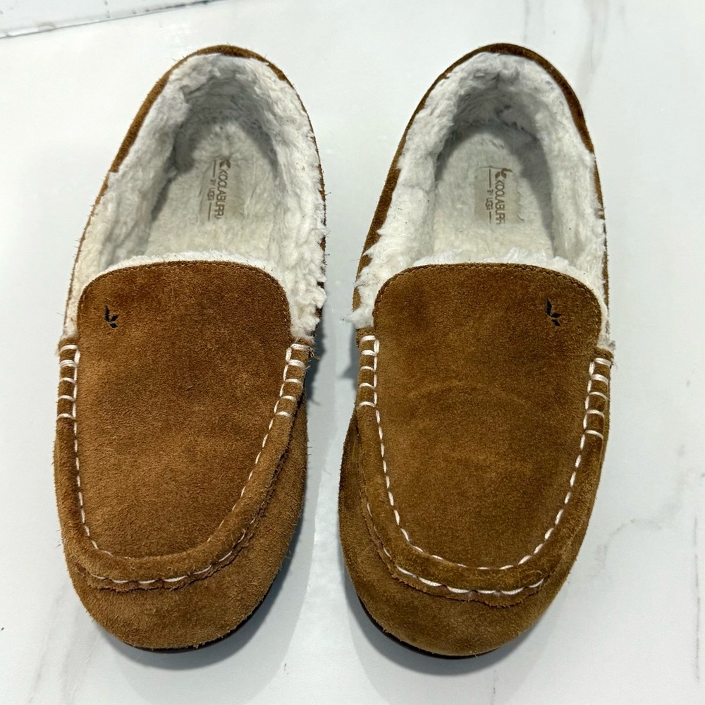 Koolaburra by UGG Lezly slippers‎ Tan Suede with White Lining 10